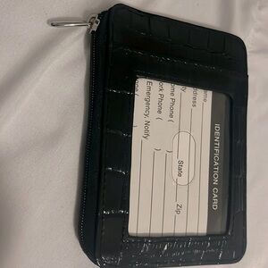 IDENTITY STRONGHOLD Black RFID Secure Faux Leather Wallet Unisex NIB